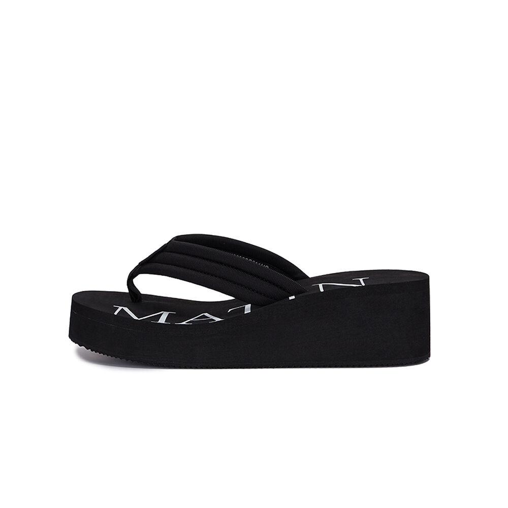 MATIN KIM LOGO COMFORT FLIP FLOP FOR WOMEN IN BLACK