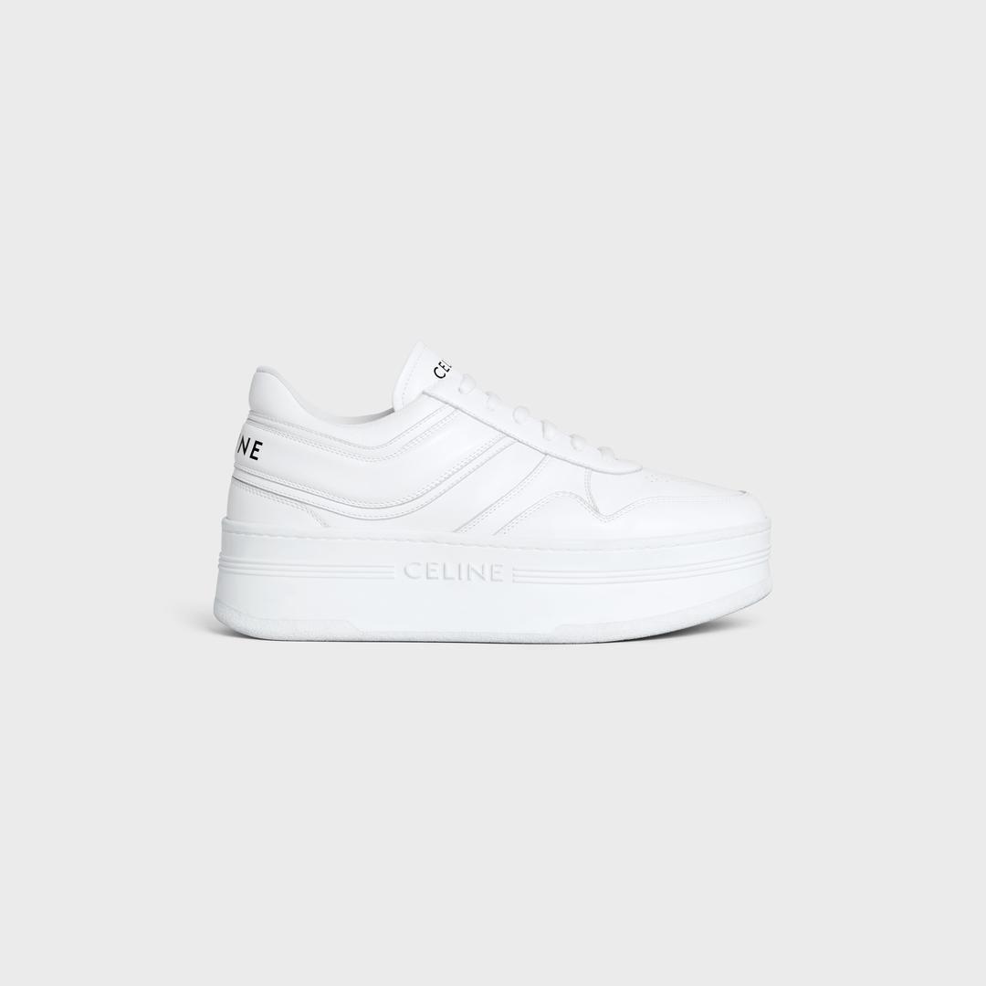 BLOCK SNEAKERS WITH WEDGE OUTSOLE in CALFSKIN