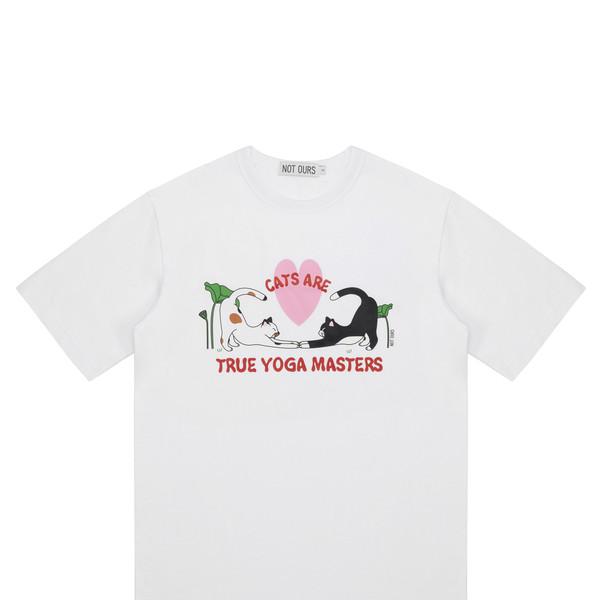'YOGA CAT' t-shirt | White