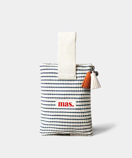 Strap pouch _ 와플 스트라이프 네이비