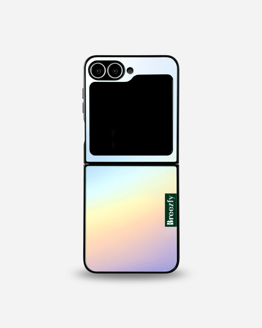 갤럭시 Z플립 블랙프레임 케이스 AURORA PRISM