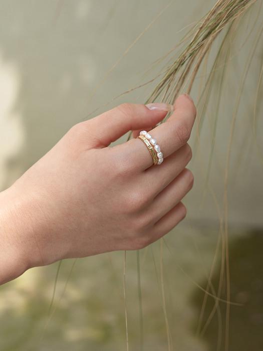 1pcs 담수진주 내추럴 스트링 반지