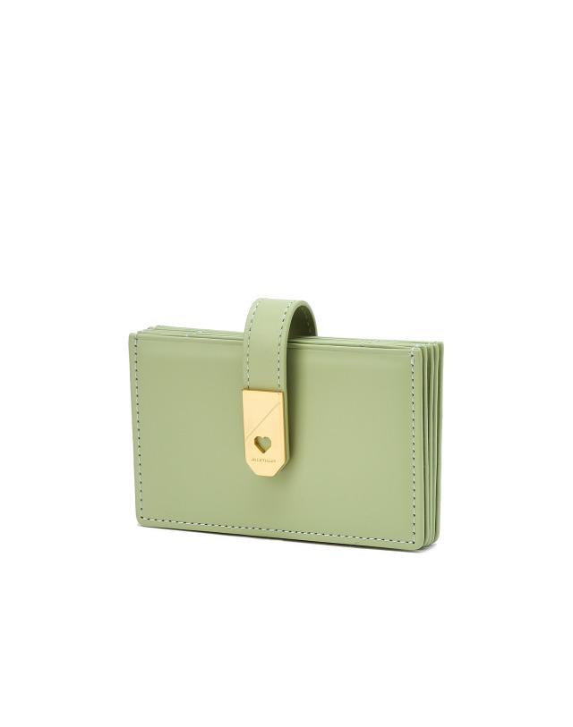 [HEART] 그린 소가죽 아코디언 카드지갑