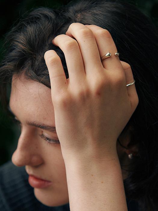 [925 silver] Cinq.silver.58 / ouvert ring