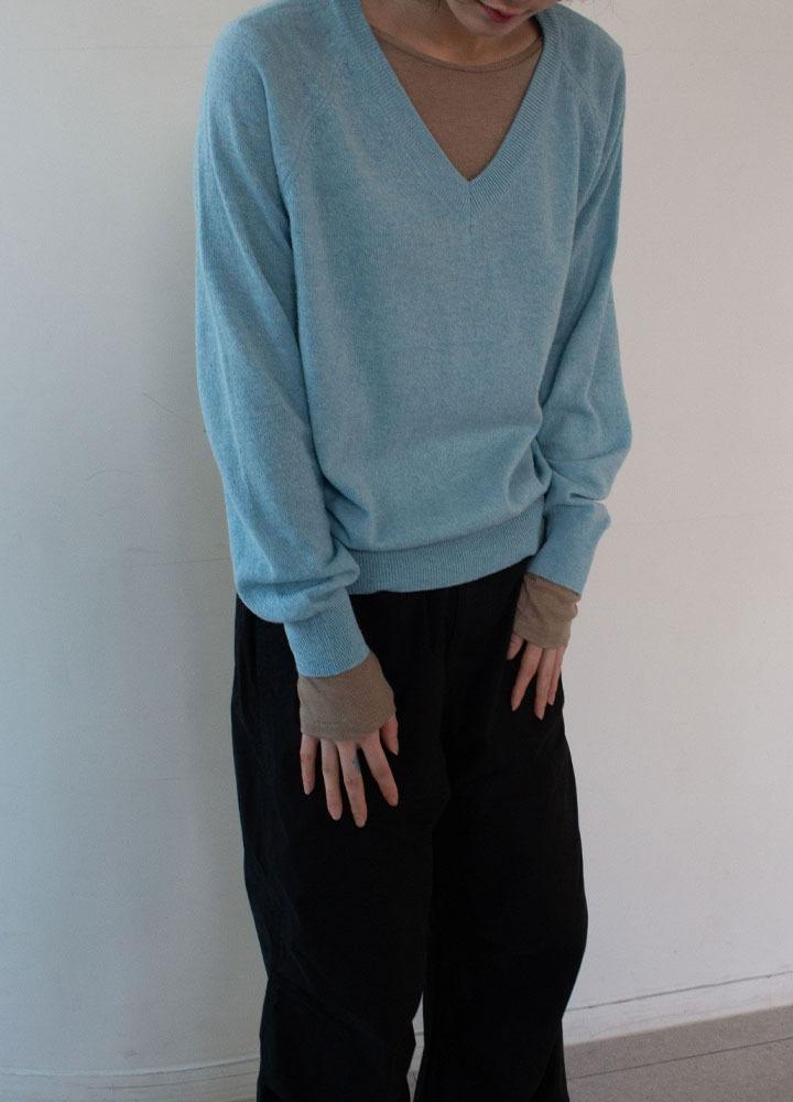 시시로 V-neck Color, Knit