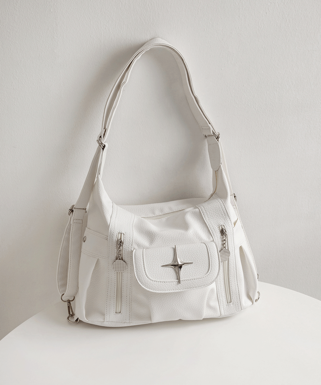 엔도르시 빅 스터드 포켓 투웨이 백팩 숄더백 EBA837