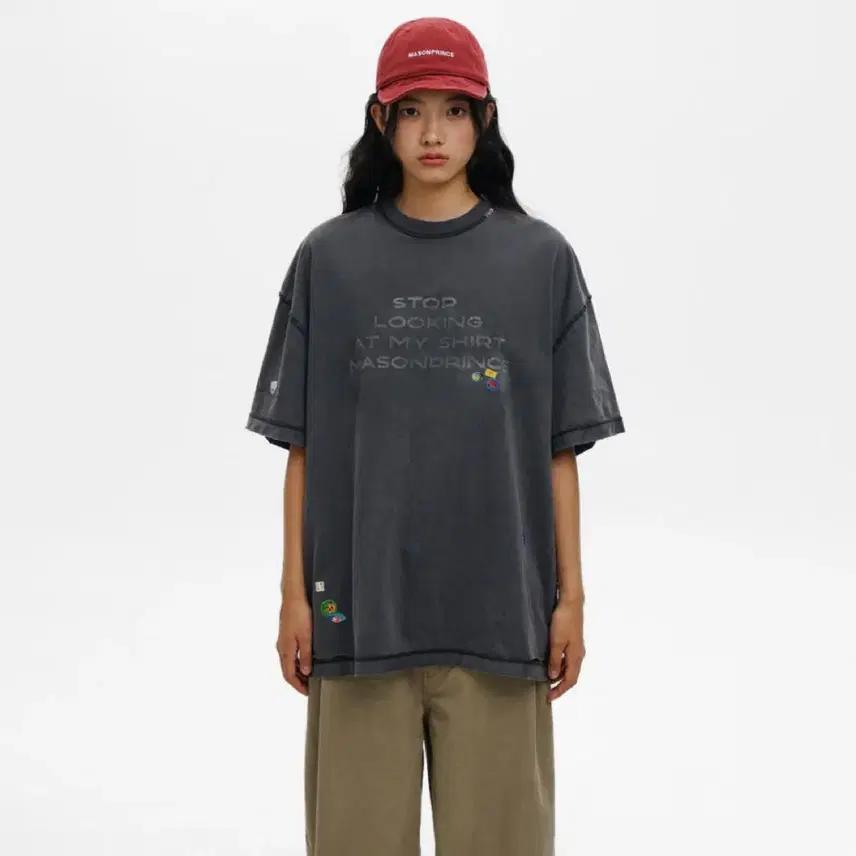MASONPRINCE 메이슨프린스 티셔츠 루즈핏 슬로건 레터링 반팔