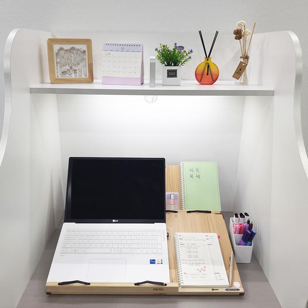 이앤위즈 2단독서대 루미60 항균 책거치대 원목 책받침대 기본모드 각도조절 독서받침대