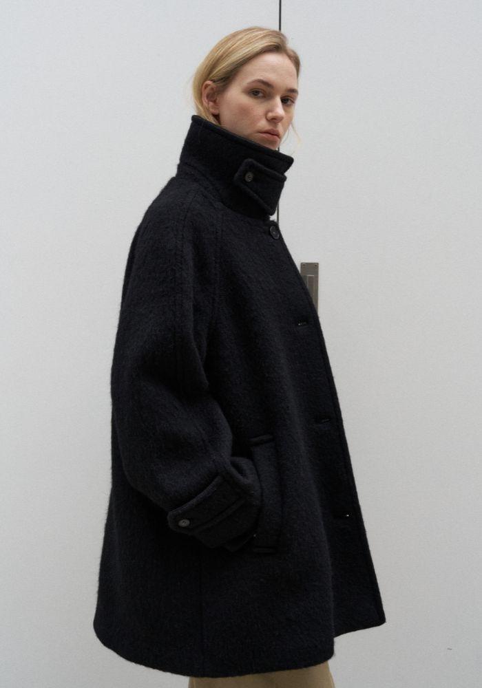 [예약배송][5TH] HAIRY ALPACA COAT BLACK(1/20순차배송)