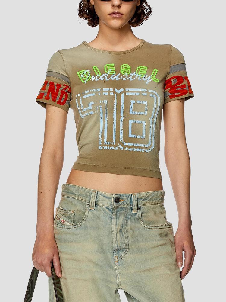 디젤 탠 티셔츠 A132430AKAQ7DH