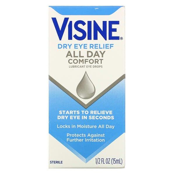 Visine, 안구 건조증 완화, 올 데이 컴포트, 윤활 점안액, 15ml(1/2fl oz)