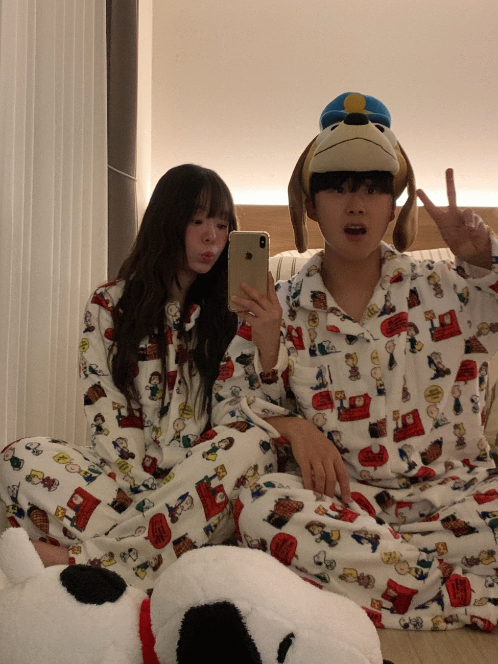 [피너츠정품/2사이즈] 스누피 수면 파자마(SET)