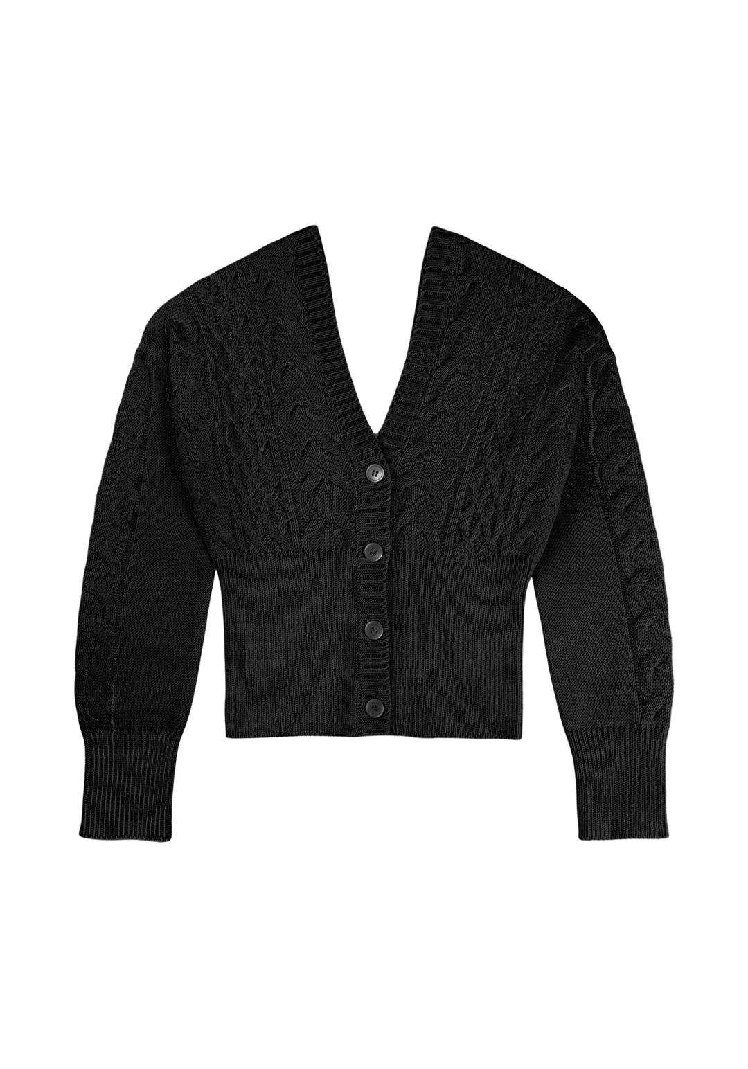 Dear Winter Knit Cardigan [Black]