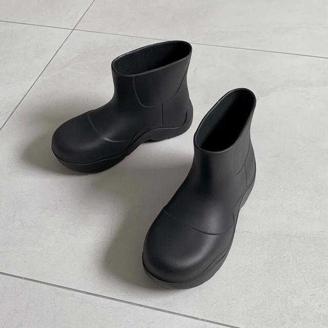 [무배]0462 플랫폼 숏 레인부츠 (2color)