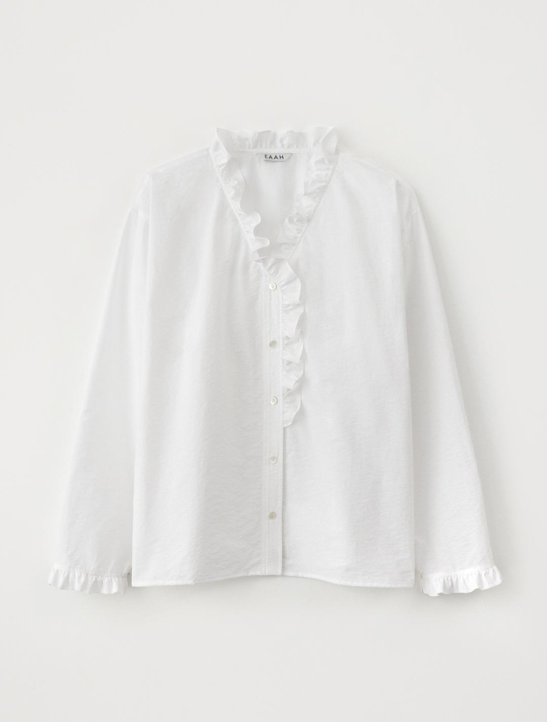 Cove Ruffle Shirt (White)