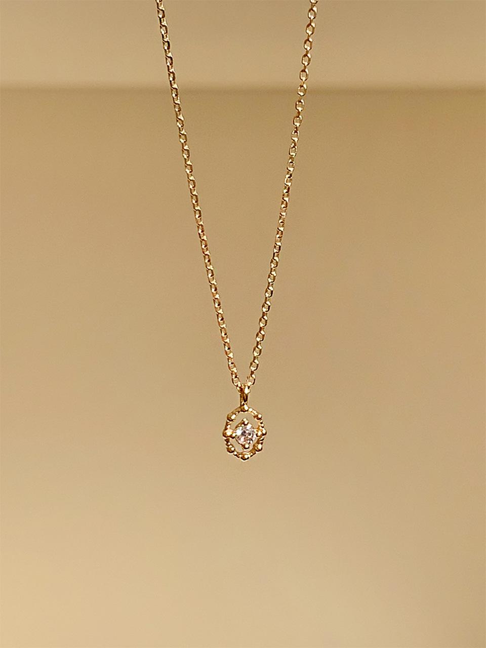 14k 미드나잇 큐빅 펜던트 목걸이