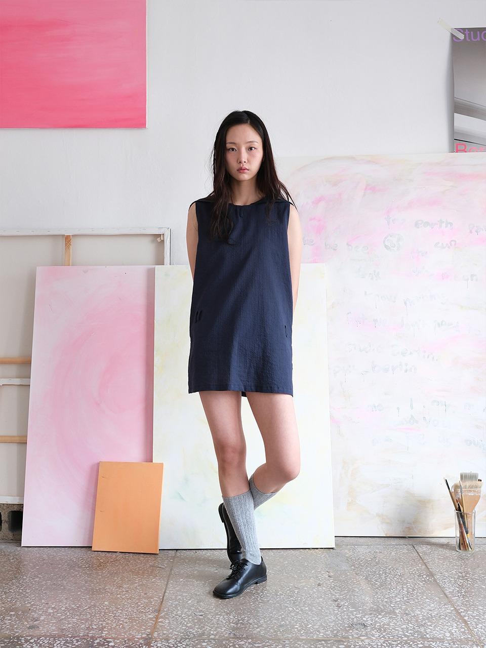 SAILOR BELT ONE-PIECE (NAVY)
