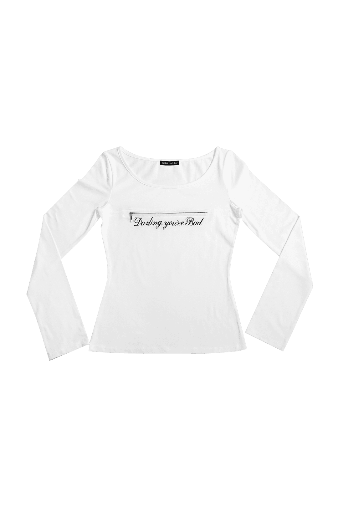 [PRE-ORDER 15% OFF~11.19] UNZIPPED LOGO T-SHIRT (Cursive ver.) #WHITE (11.19 출고) | 달링유어배드
