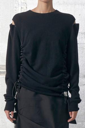 [RE;CODE 여성X LE CASHMERE] Shoulder Slit Cashmere Knit Top