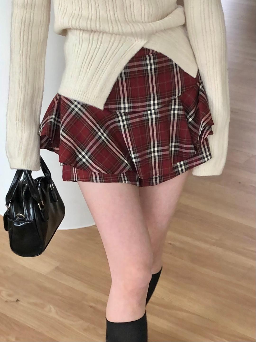 Serena skirt 세레나 미니 스커트 체크 치마바지 하이틴 프레피 Y2K