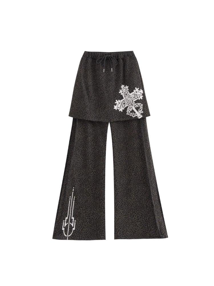 Leopard print low waist casual pants【s0000004468】