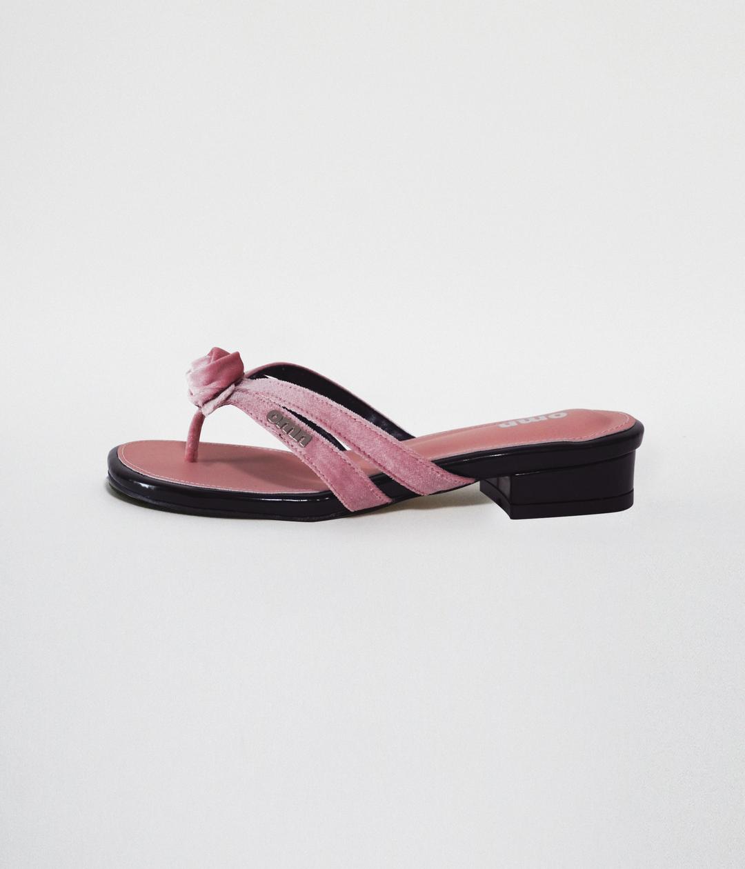 omn rose velvet sandal _Pink