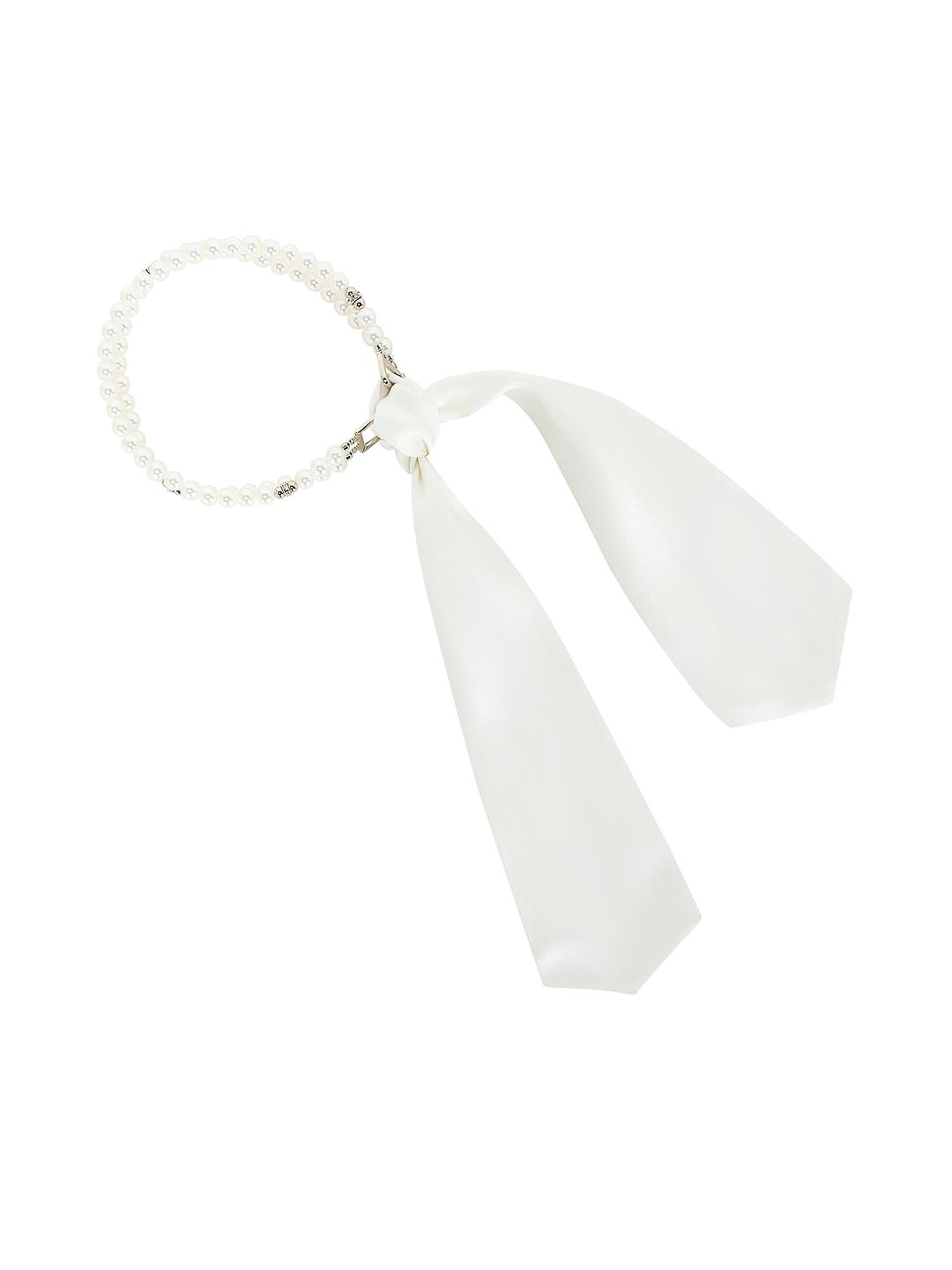 지고트 실크 스카프 펄 네크리스 (WHITE) JRRA4AC019