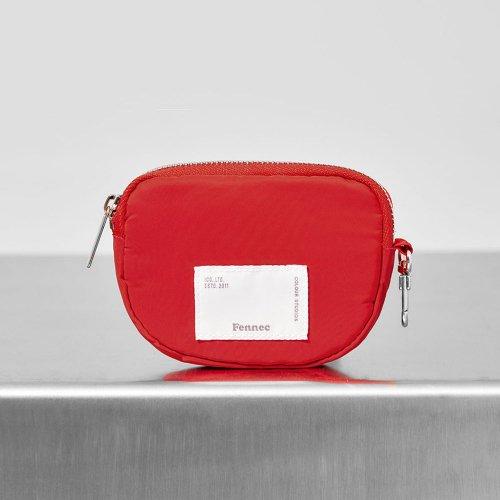 FABRIC HALFMOON POUCH - RED