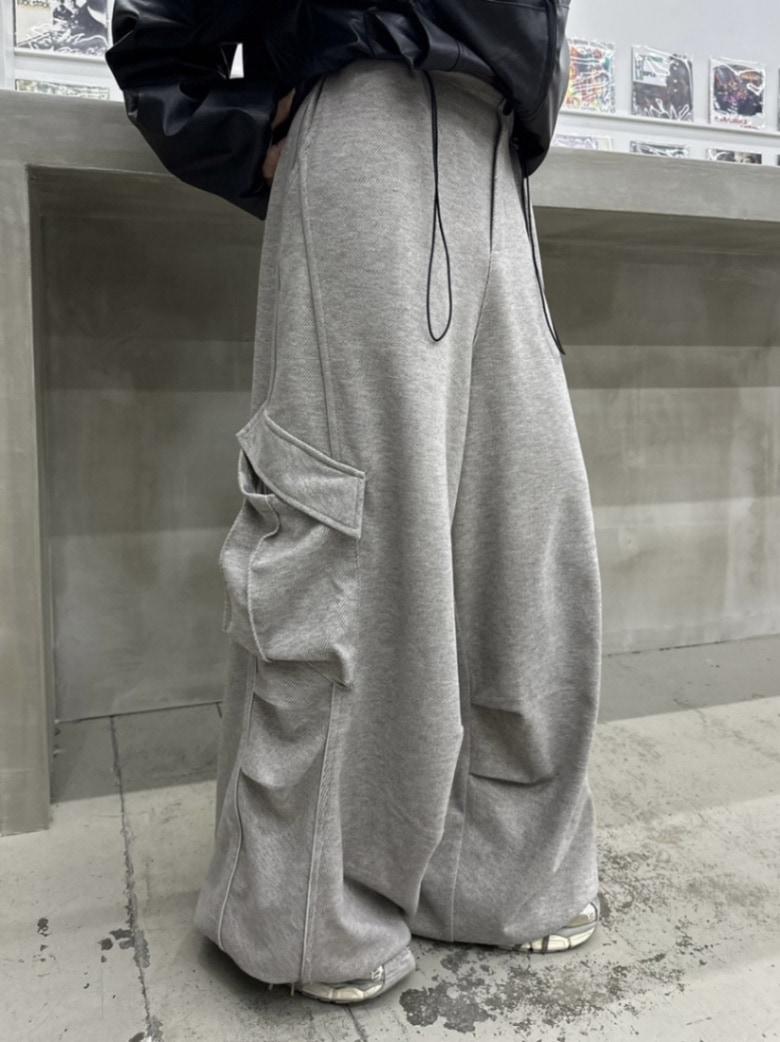受注制【LUV CODE】string wide pants (2color)
