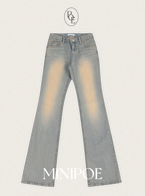 미니포에 [restock][MADE]  그린틴 애쉬 로우 부츠컷 팬츠 (1color)