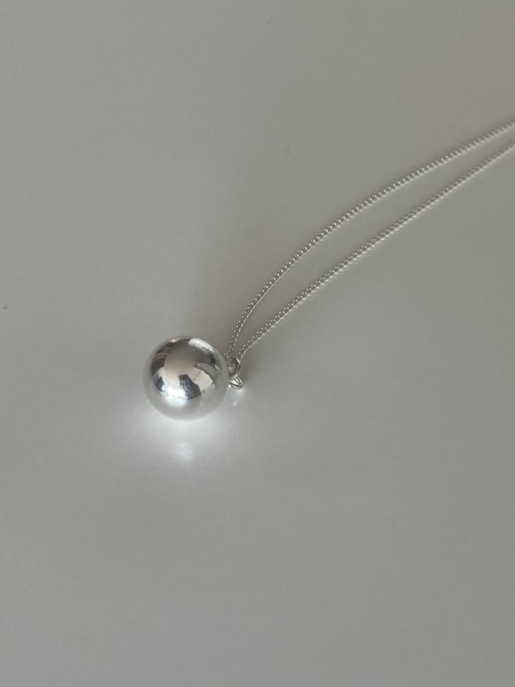 실버925 볼 펜던트 롱 목걸이
