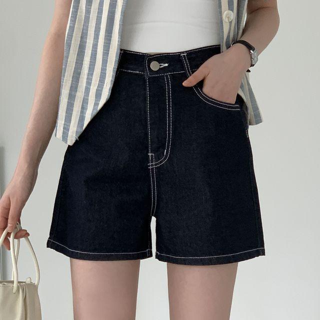 [이염방지원단] 생지 데님 4부 숏팬츠_더모닌