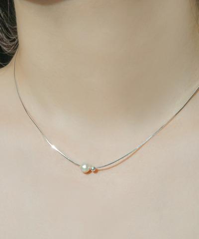 [SILVER] 1FW PEARL SV B P CHAIN N