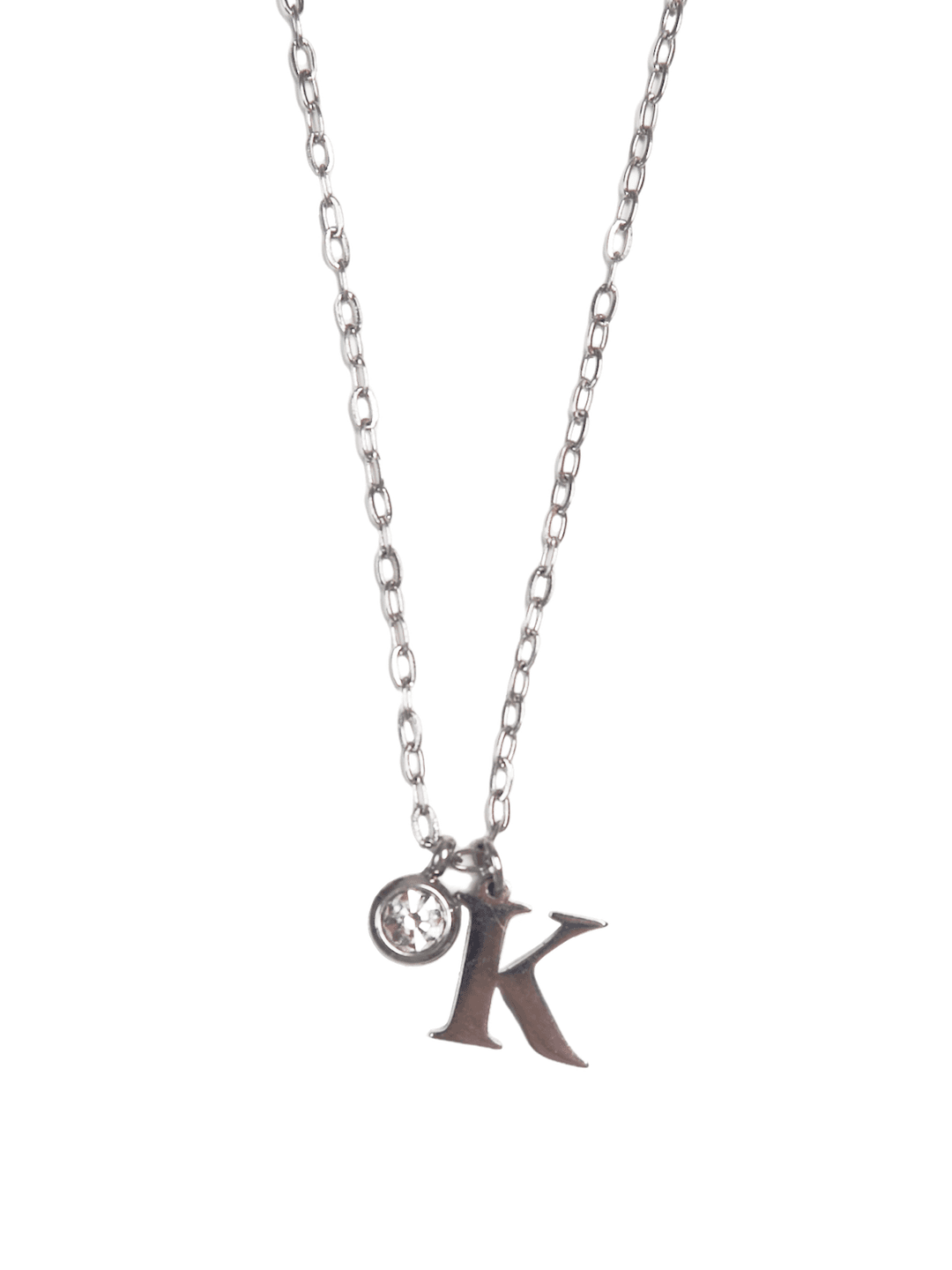 [SURGICAL] stone initial necklace