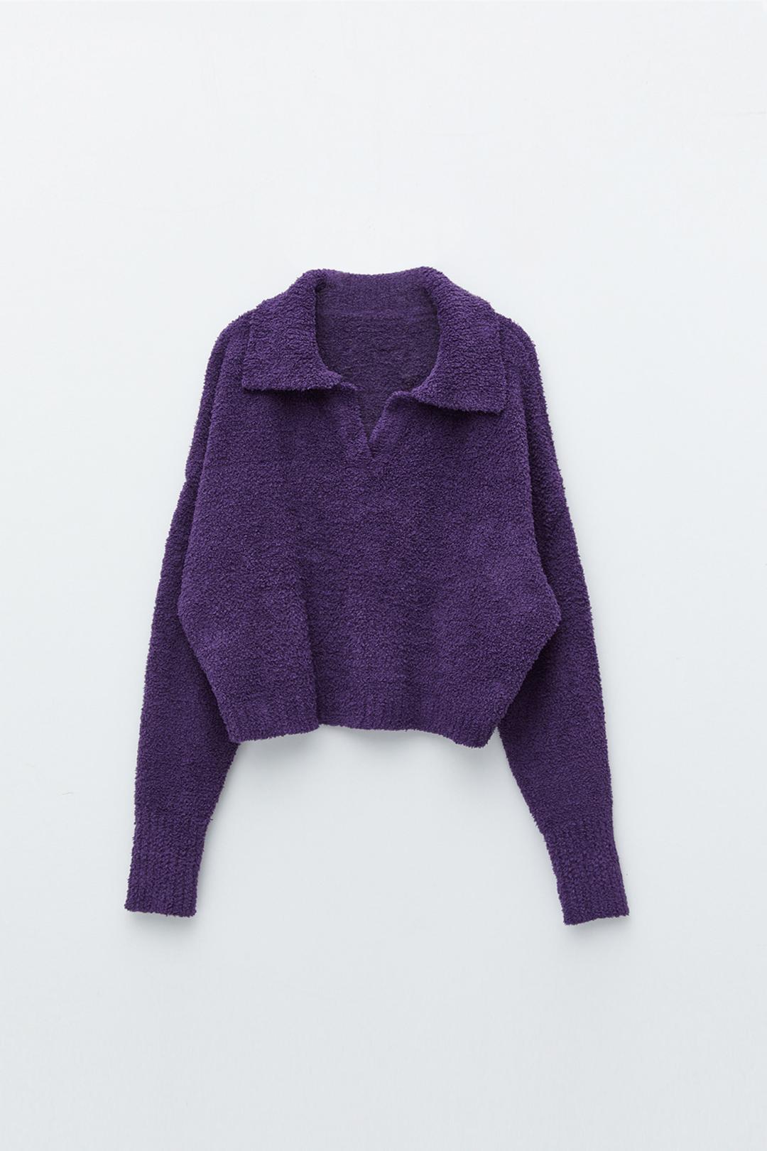 SMOOTH PIQUE KNIT IN PURPLE