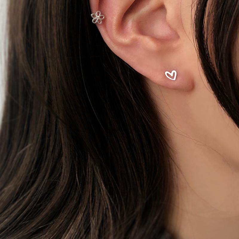 미니미니 하트 귀걸이 (all silver 925)