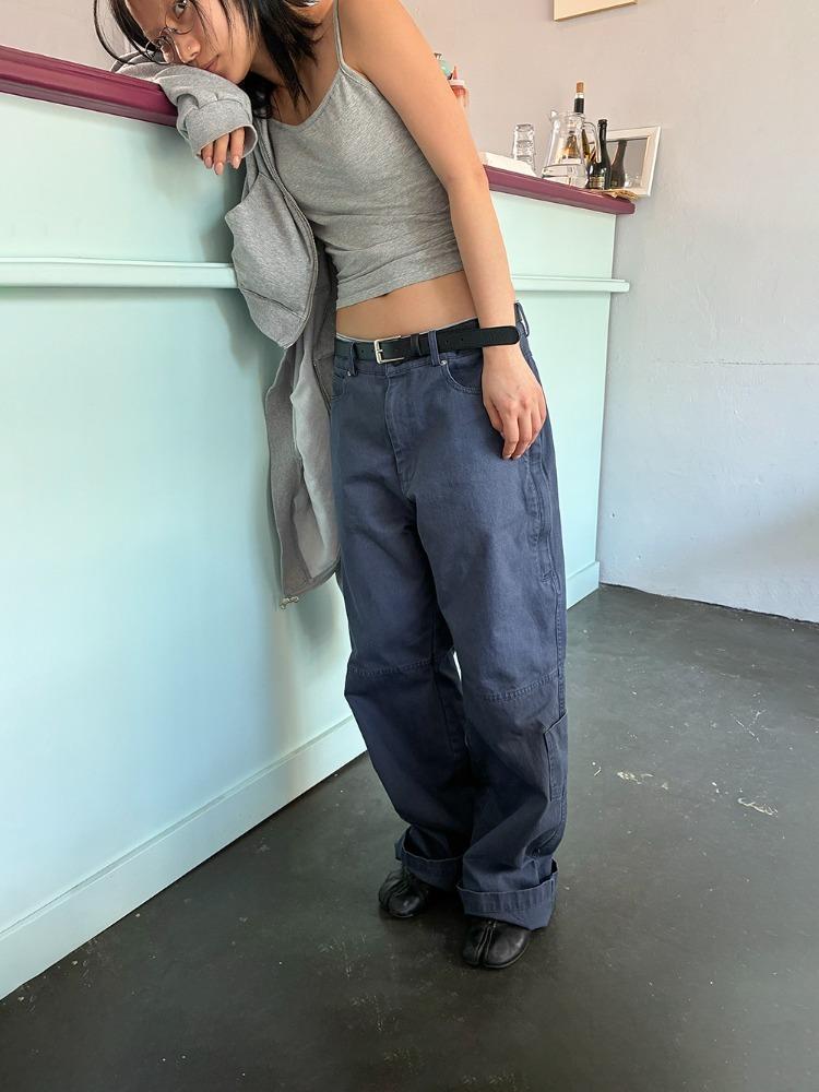 Summer navy cargo pants
