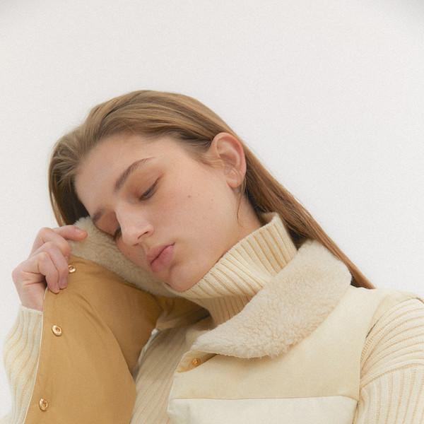 Catherine Puffer Vest(Beige)