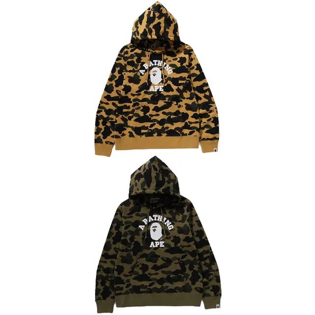 베이프 BAPE 1ST 카모 컬리지 풀오버 후디 긴팔 후드티 2컬러 1J70-114-011