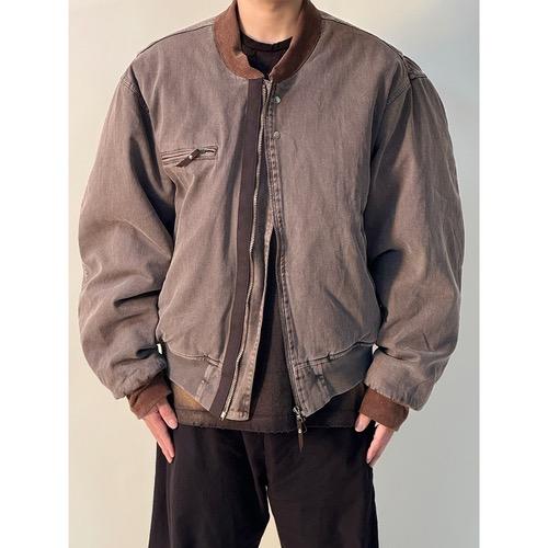 Corduroy sleeve ma-1 brown