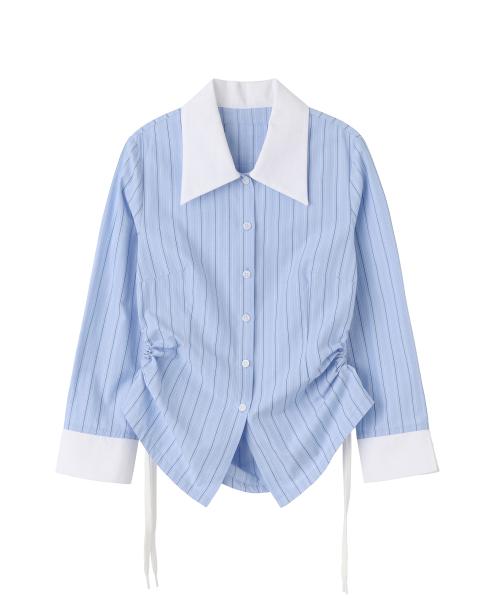 스컬프터(SCULPTOR)  Shoelace Shirring Shirt Classic Blue - 사이즈 & 후기 | 무신사
