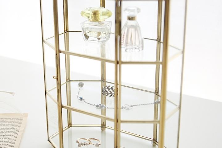 골드 프레임 빈티지 3단 악세사리 정리 보석함