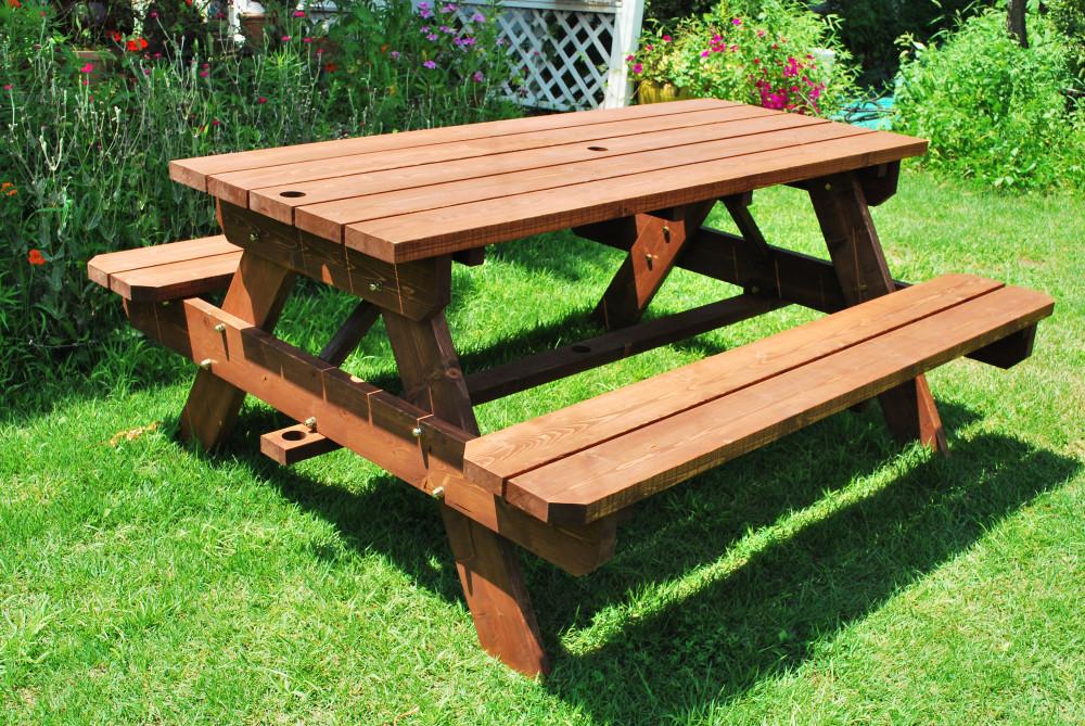 야외용 테이블 반조립 DIY 캠핑장 테이블 4인 6인 정원 옥상 원목 목재 목공