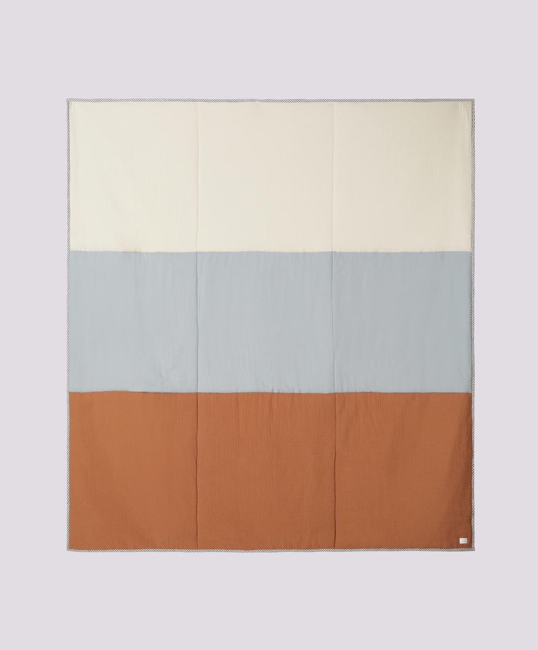 코튼 스트라이프 블랭킷 라이트블루