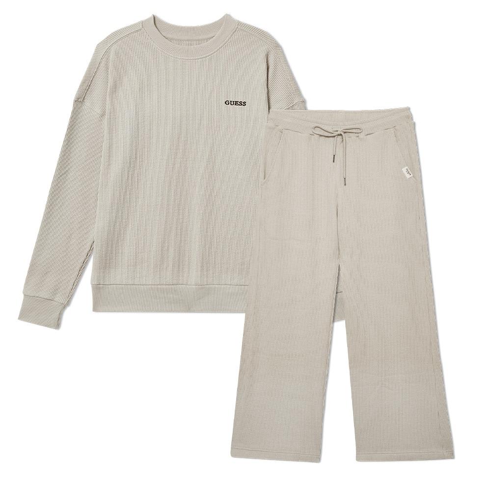 마일드 와플 여성 이지웨어 세트 - 딥베이지