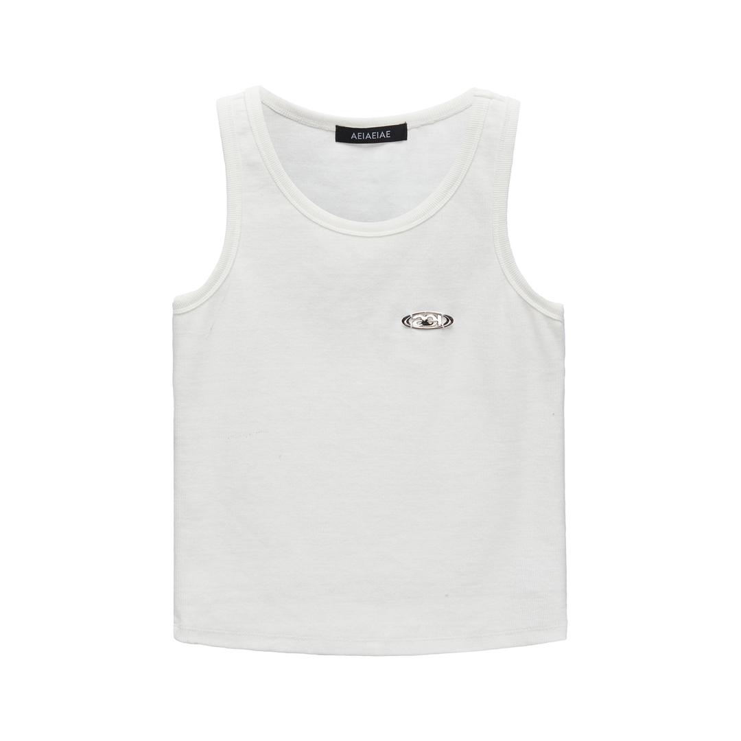 SYMBOL METAL SLEEVELESS [WHITE]
