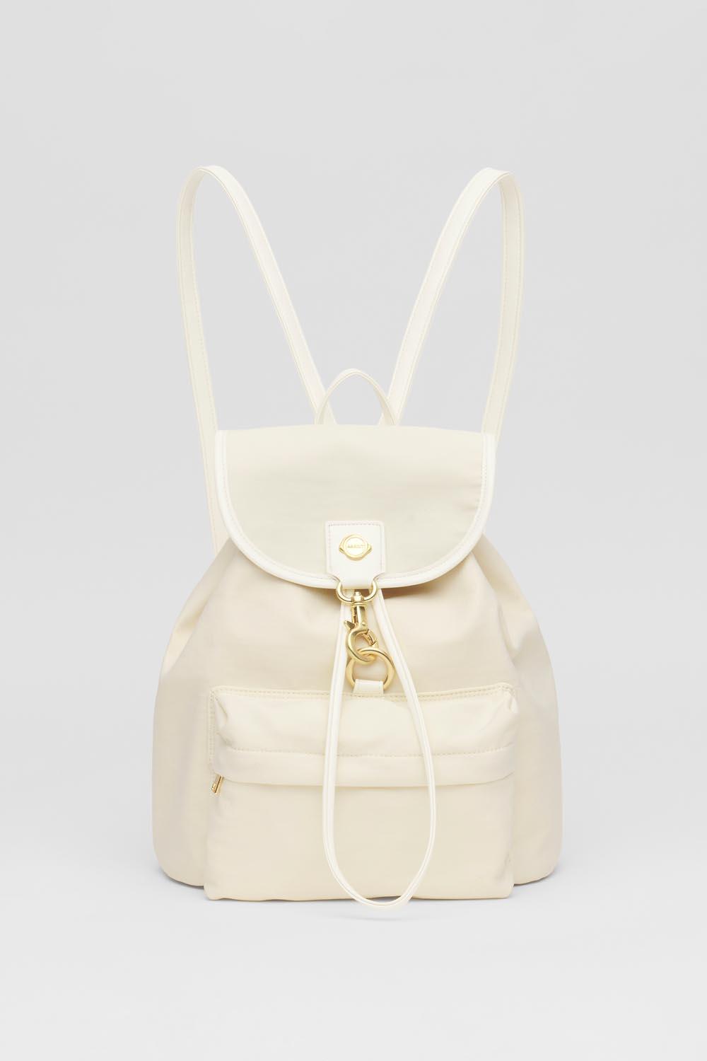 H Hailey Nylon Backpack_Ivory