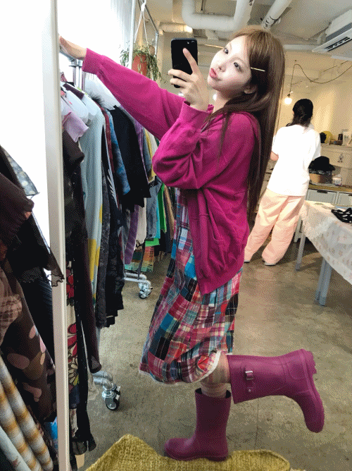 coloring rain boots (3color)