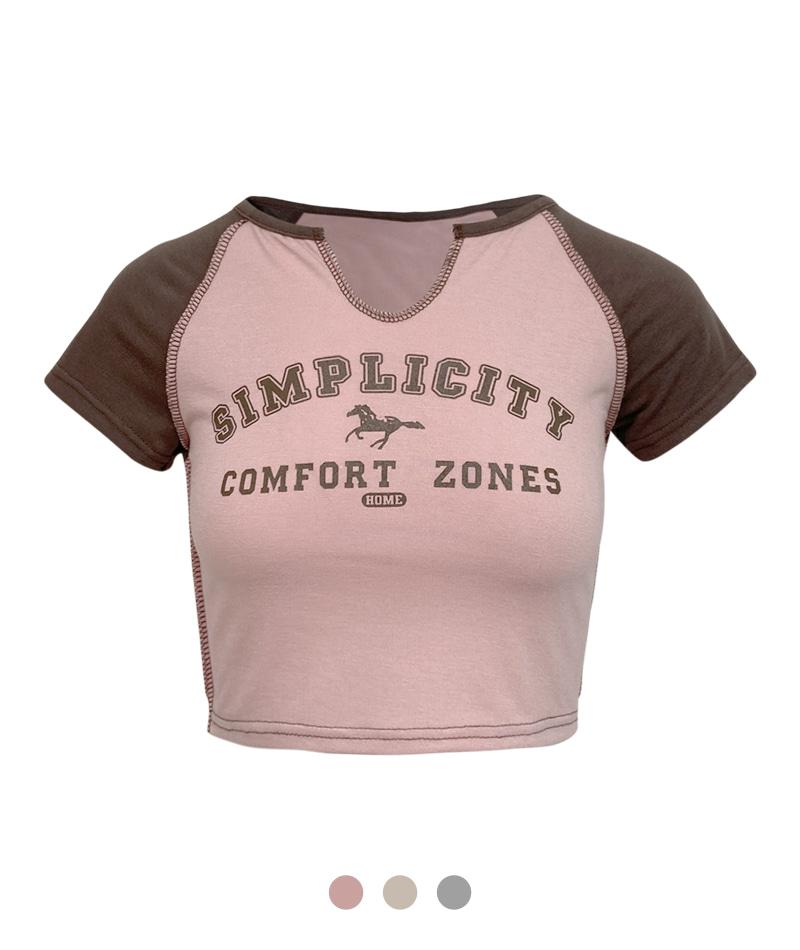 시티 스티치 하프 티셔츠