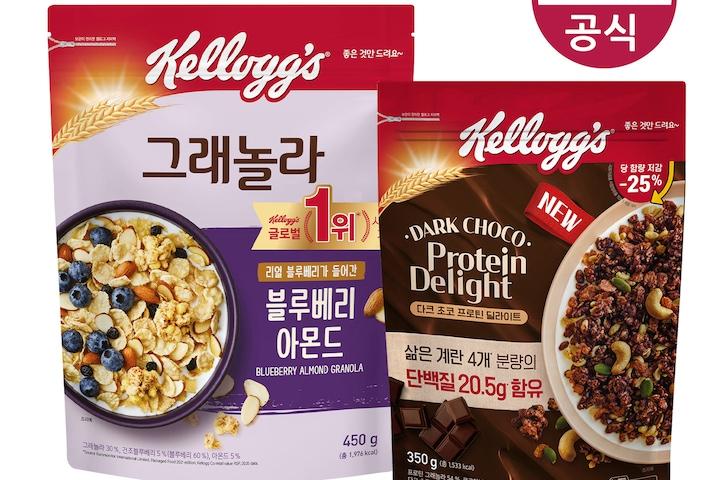 시리얼 다크초코 프로틴 딜라이트 350g + 블루베리 그래놀라 450g